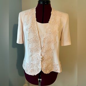 R & M Richards by Karen Kwong Light Pink Blazer. Size 10